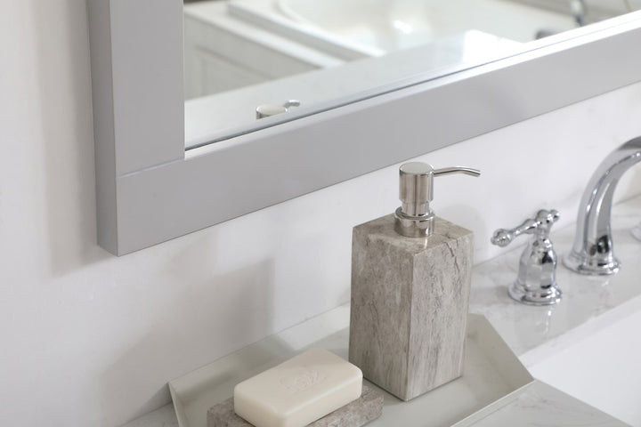 Rectangle Vanity Mirror 42 Inch In Grey