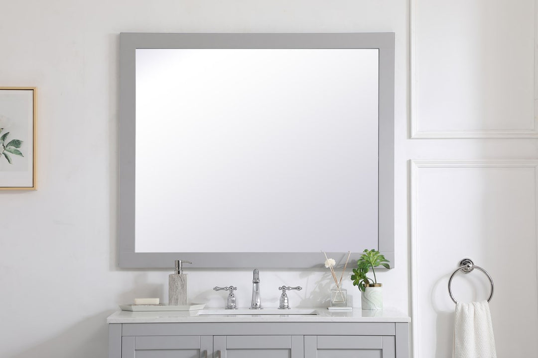 Rectangle Vanity Mirror 42 Inch In Grey