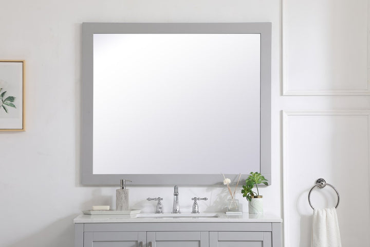 Rectangle Vanity Mirror 42 Inch In Grey