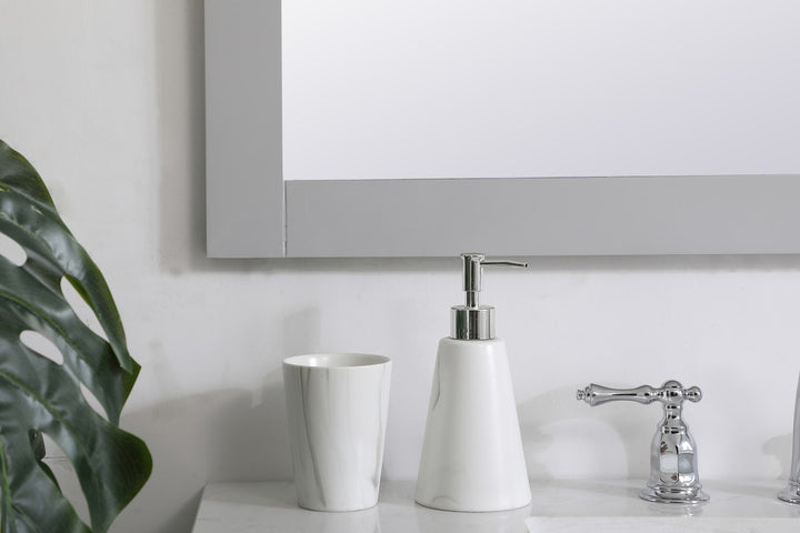 Square Vanity Mirror 36 Inch In Grey