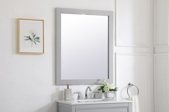 Rectangle Vanity Mirror 30 Inch In Grey