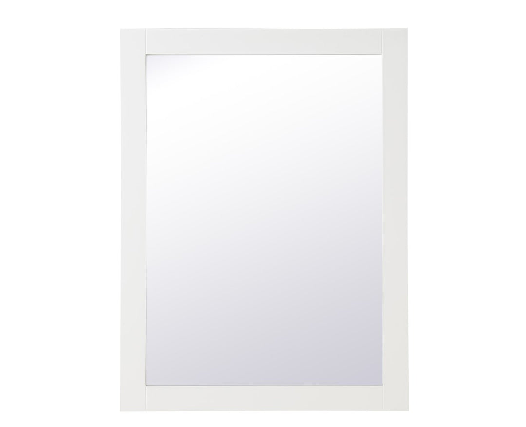 Rectangle Vanity Mirror 27 Inch In White by Elegant Decor