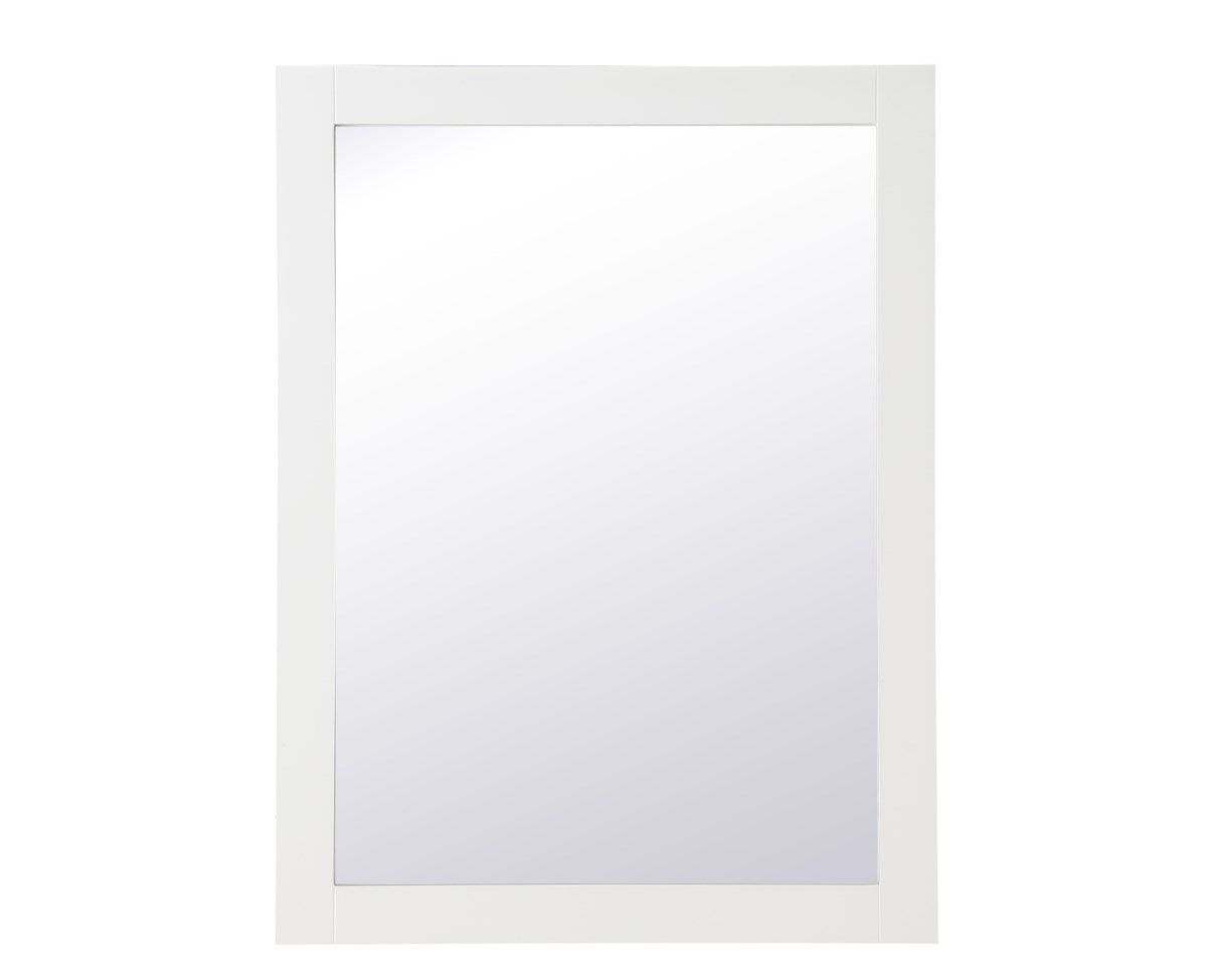 Rectangle Vanity Mirror 27 Inch In White by Elegant Decor