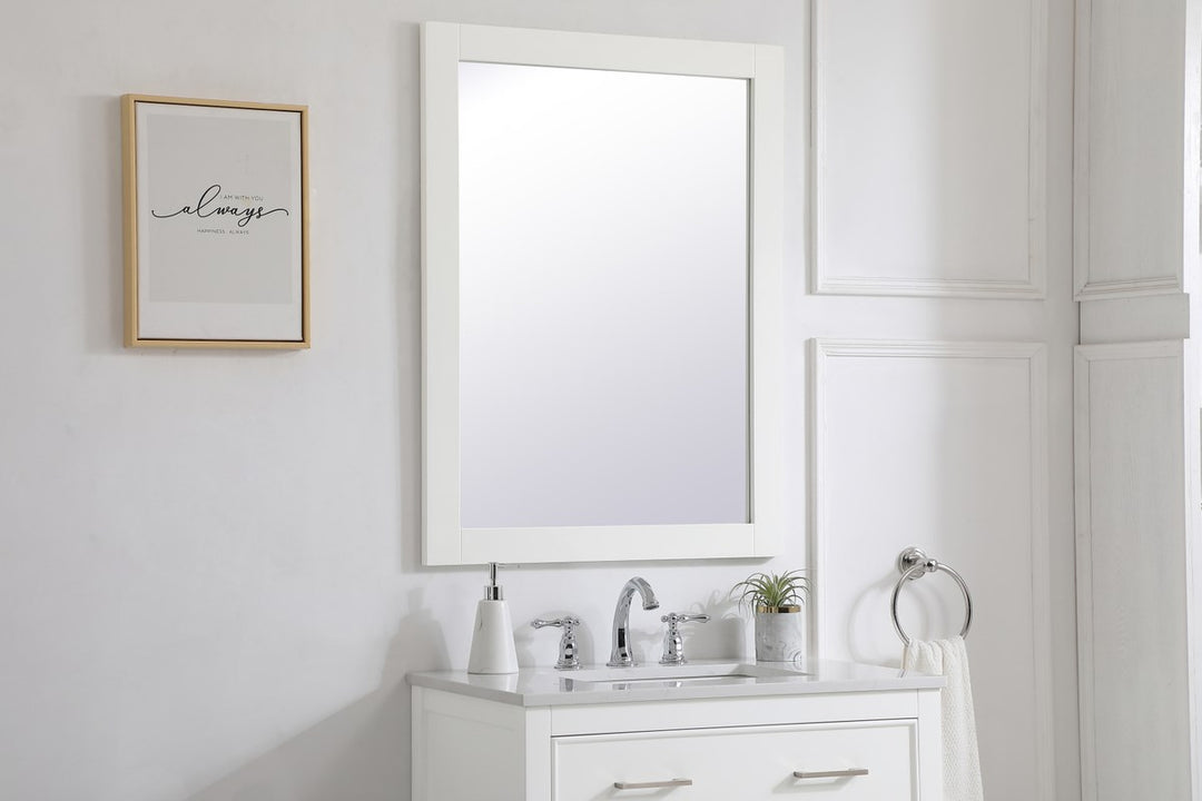 Rectangle Vanity Mirror 27 Inch In White