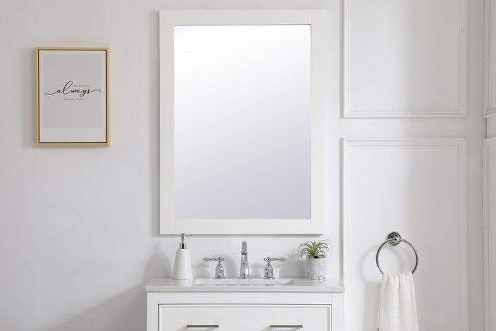 Rectangle Vanity Mirror 27 Inch In White