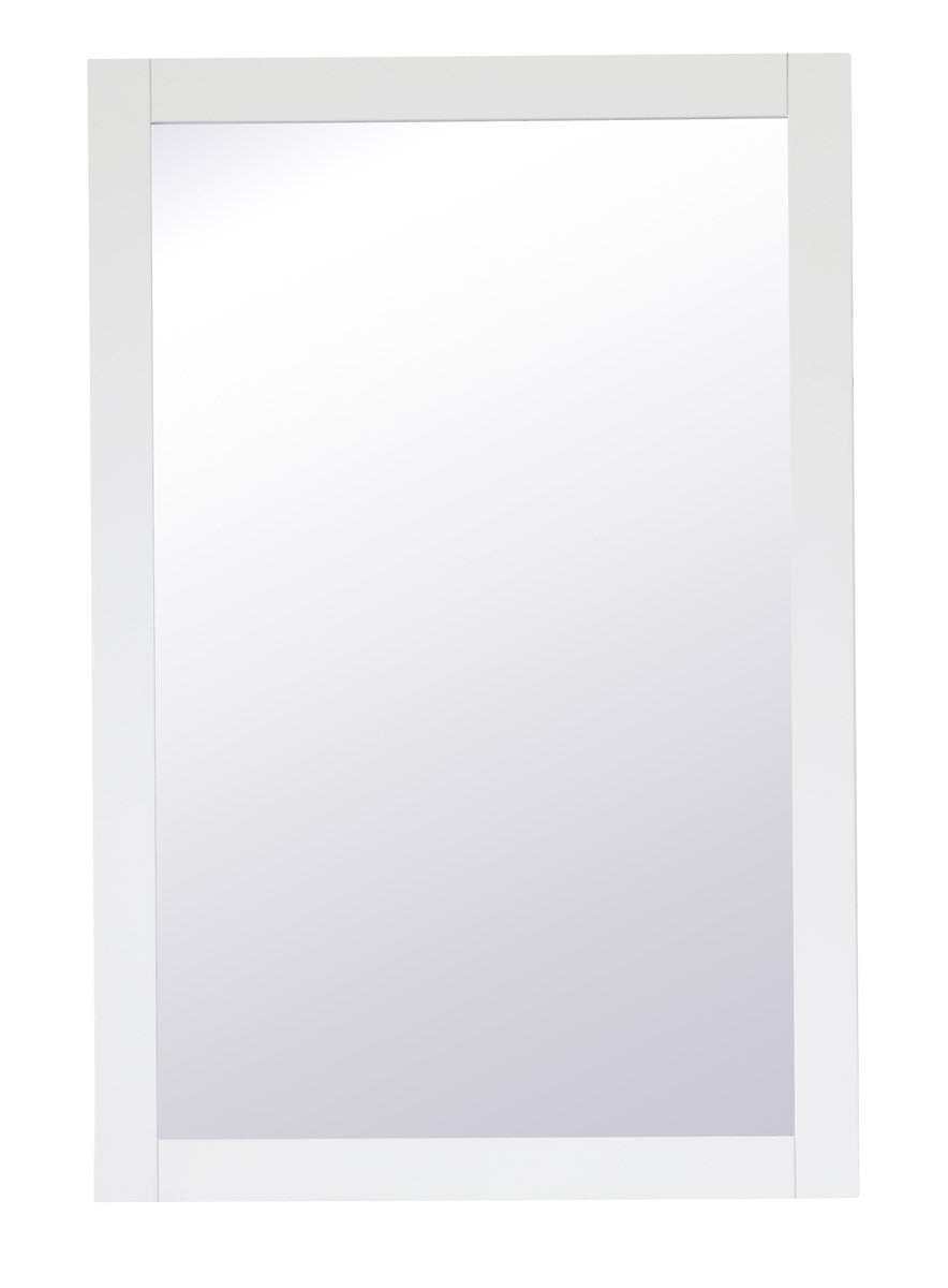 Rectangle Vanity Mirror 24 Inch In White by Elegant Decor