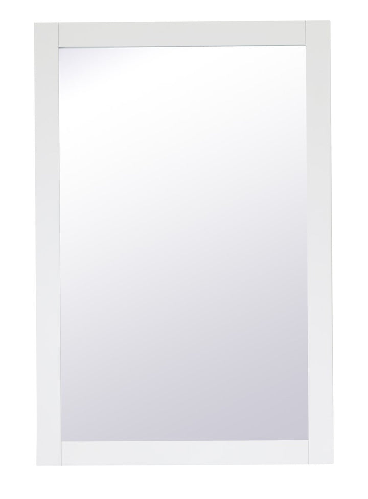 Rectangle Vanity Mirror 24 Inch In White by Elegant Decor