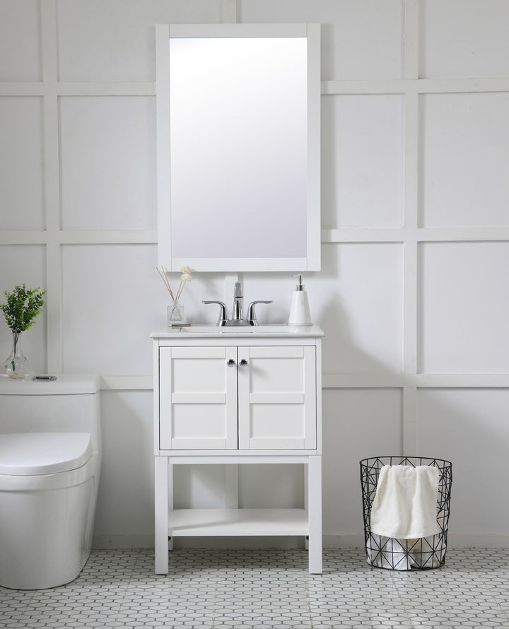 Rectangle Vanity Mirror 24 Inch In White