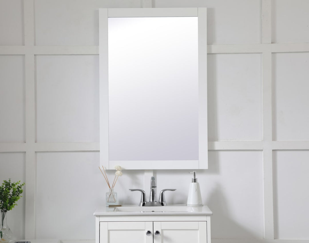 Rectangle Vanity Mirror 24 Inch In White