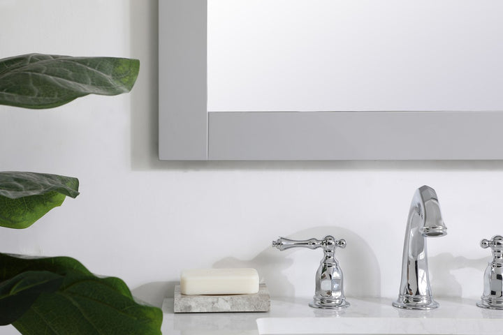Rectangle Vanity Mirror 24 Inch In Grey