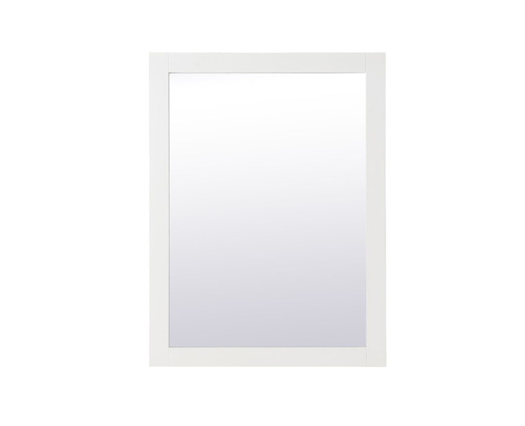 Rectangle Vanity Mirror 24 Inch In White by Elegant Decor