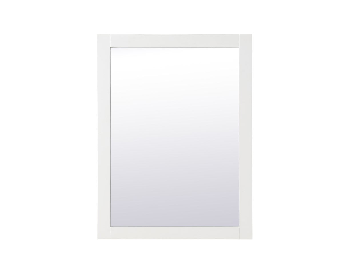 Rectangle Vanity Mirror 24 Inch In White by Elegant Decor