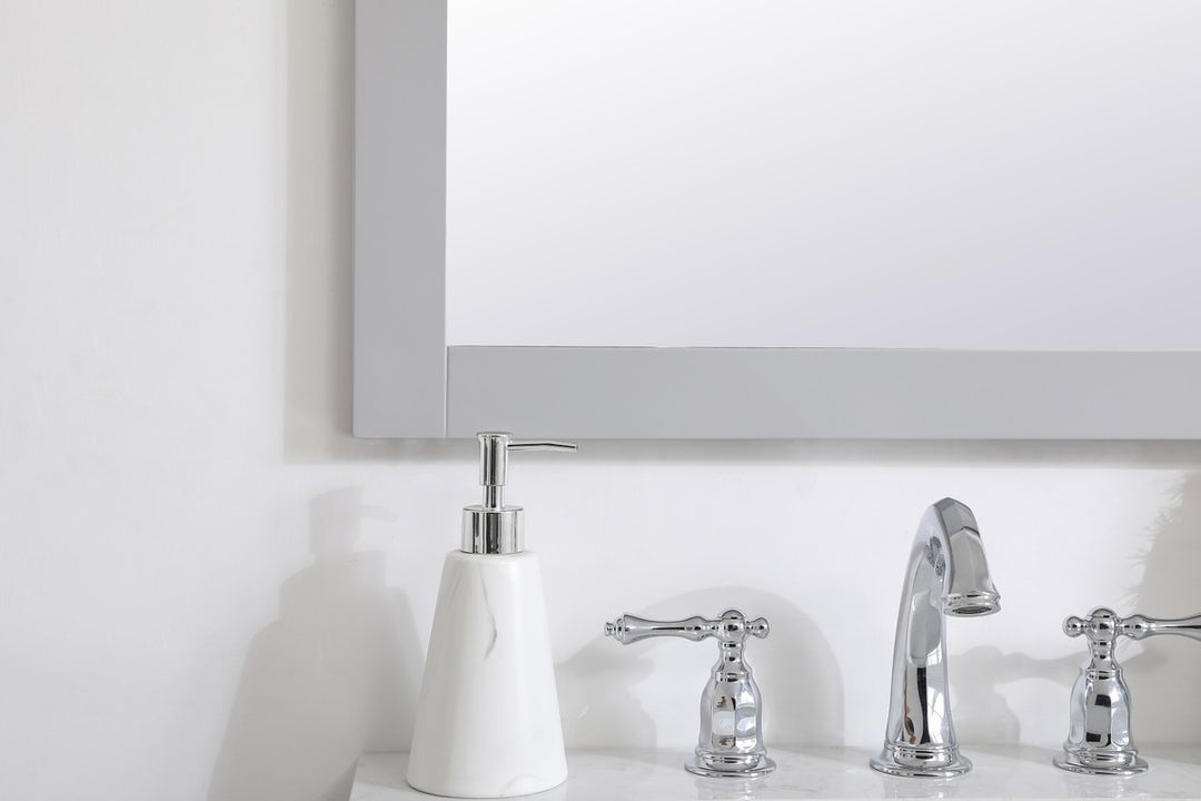Rectangle Vanity Mirror 24 Inch In Grey