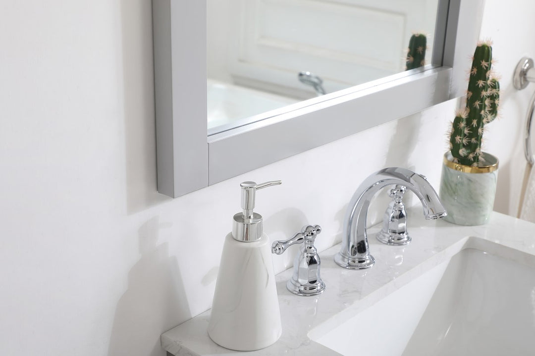 Rectangle Vanity Mirror 24 Inch In Grey