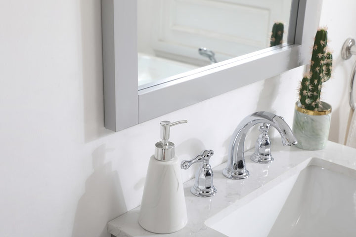 Rectangle Vanity Mirror 24 Inch In Grey