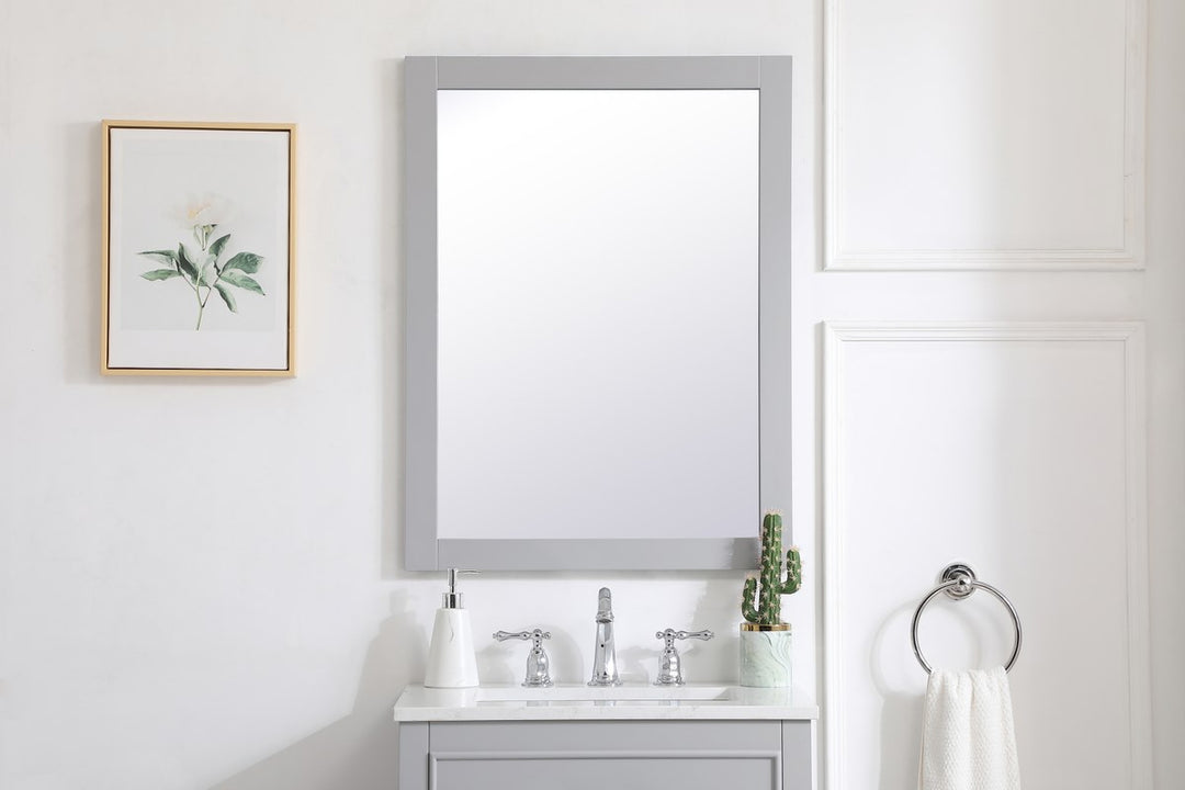 Rectangle Vanity Mirror 24 Inch In Grey