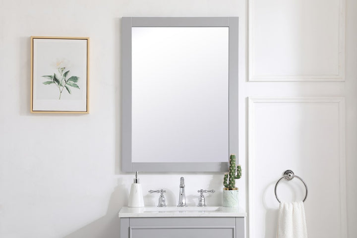 Rectangle Vanity Mirror 24 Inch In Grey