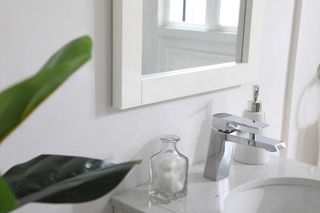 Rectangle Vanity Mirror 18 Inch In White