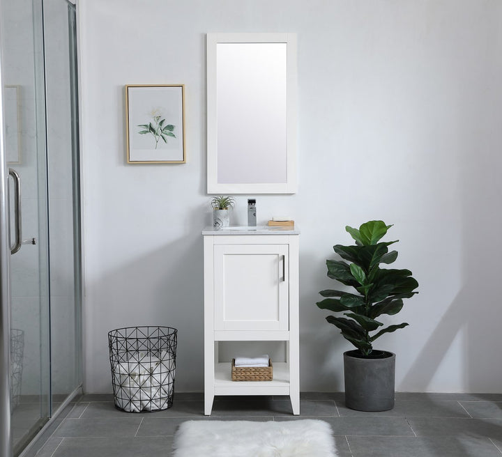 Rectangle Vanity Mirror 18 Inch In White