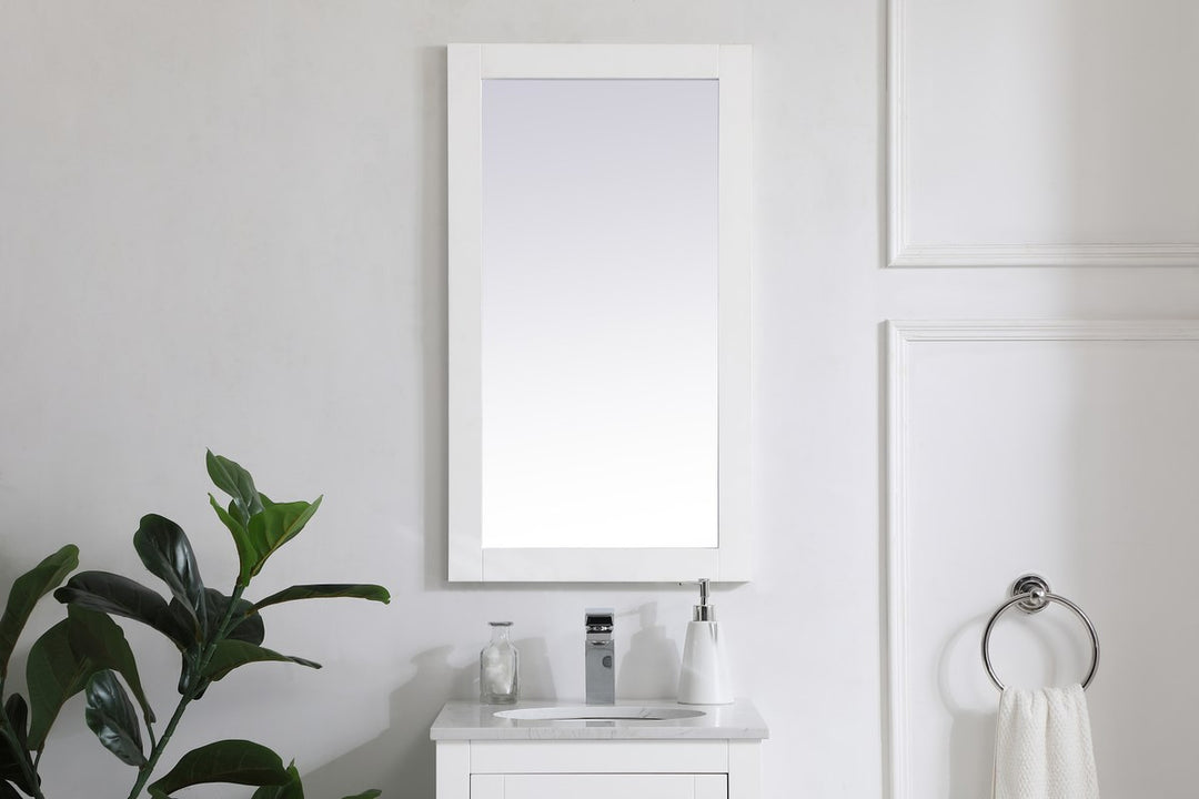 Rectangle Vanity Mirror 18 Inch In White