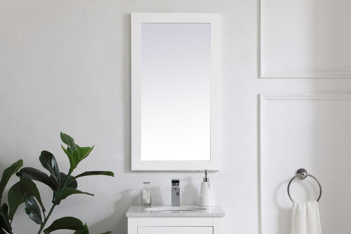 Rectangle Vanity Mirror 18 Inch In White