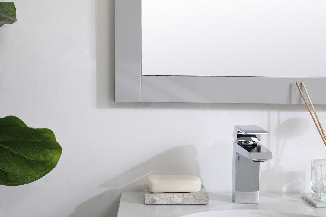 Rectangle Vanity Mirror 18 Inch In Grey