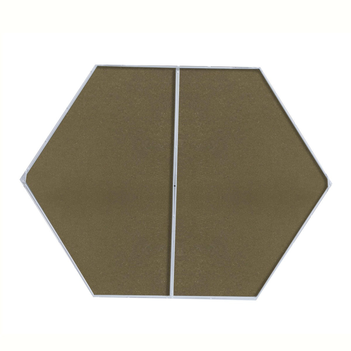 Metal Frame Hexagon Mirror 30 Inch In Silver