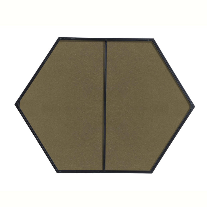 Metal Frame Hexagon Mirror 30 Inch In Black