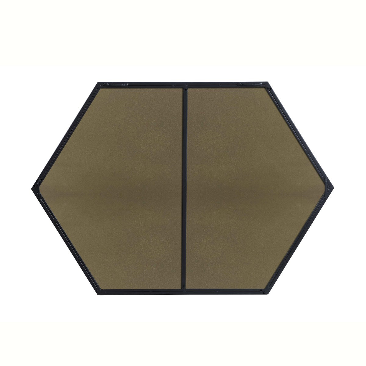Metal Frame Hexagon Mirror 24 Inch In Black