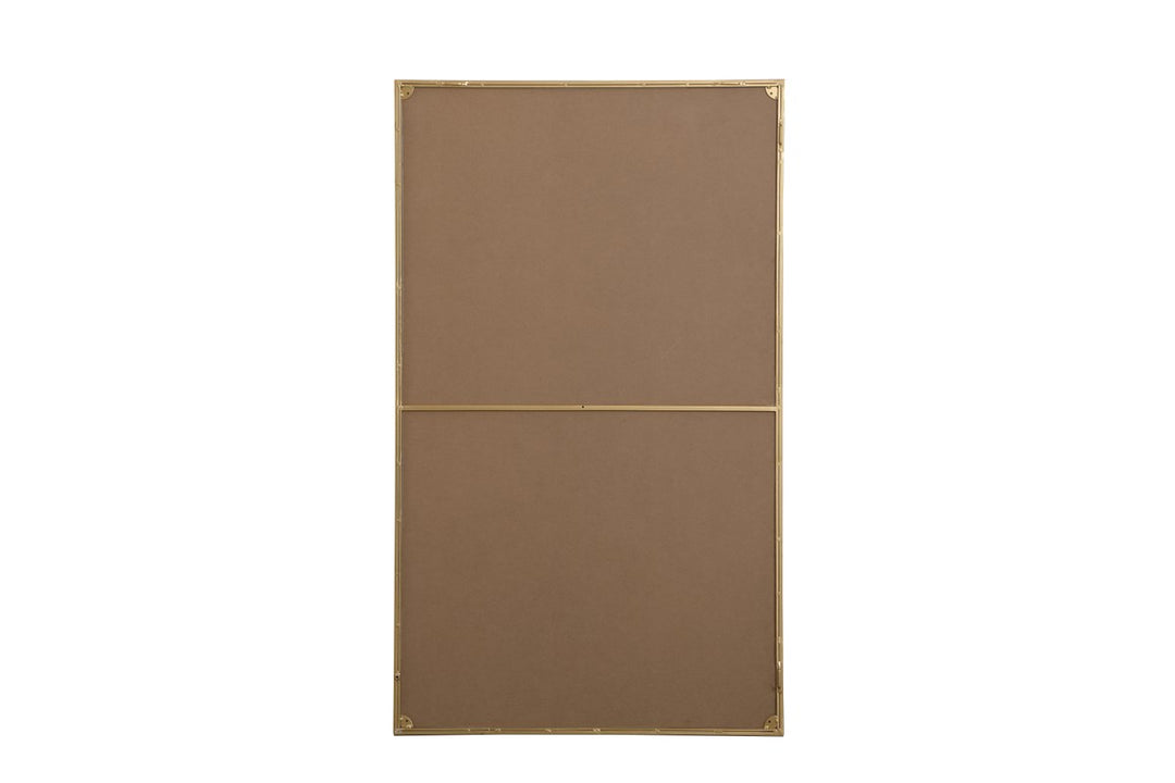 Metal Frame Rectangle Mirror 36 Inch In Brass