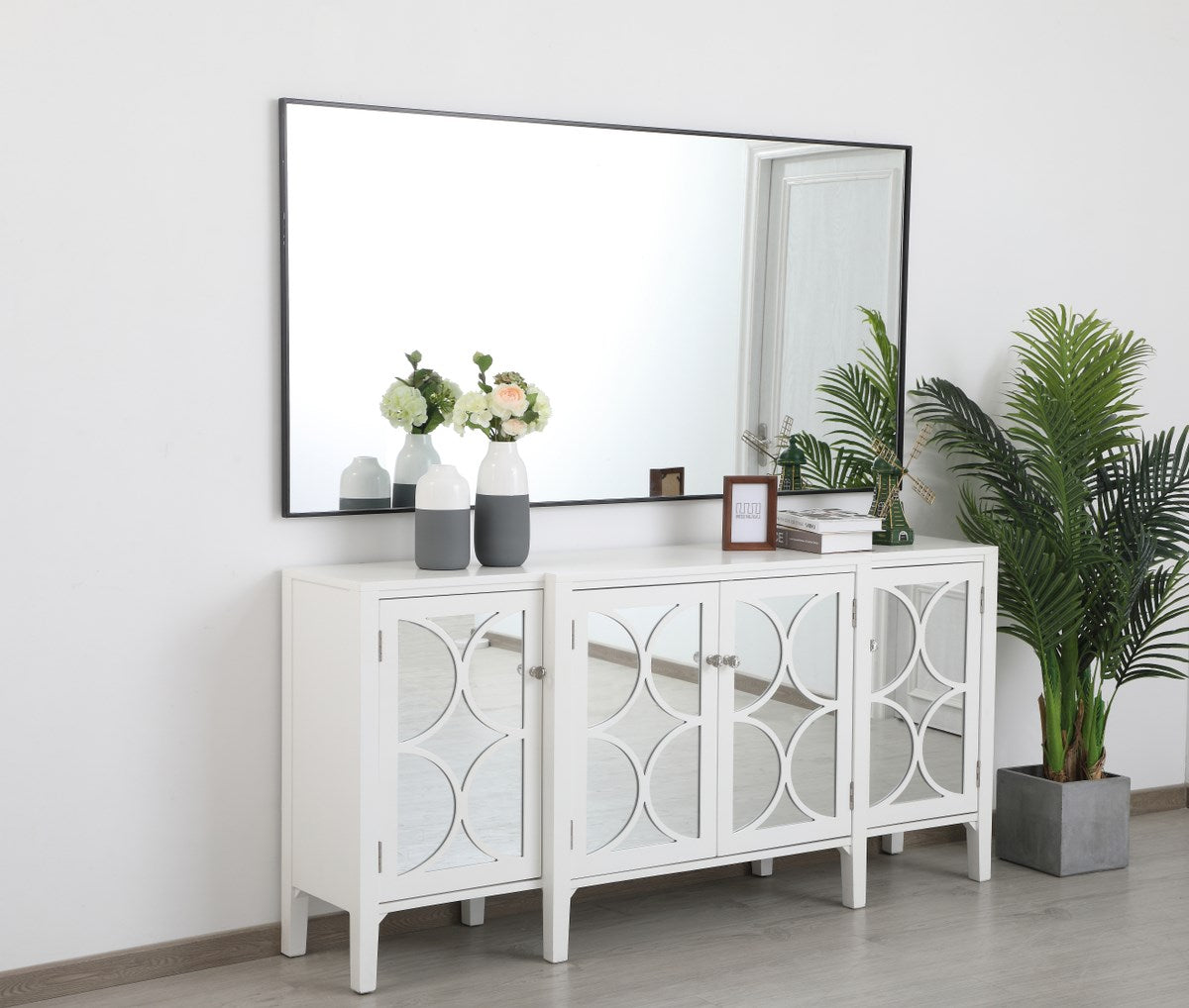 Metal Frame Rectangle Mirror 36 Inch In Black
