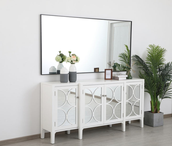 Metal Frame Rectangle Mirror 36 Inch In Black