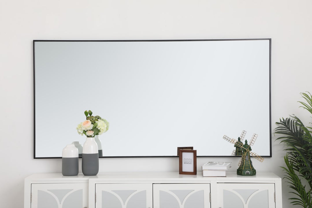 Metal Frame Rectangle Mirror 36 Inch In Black
