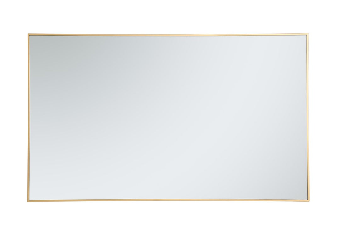 Metal Frame Rectangle Mirror 36 Inch In Brass