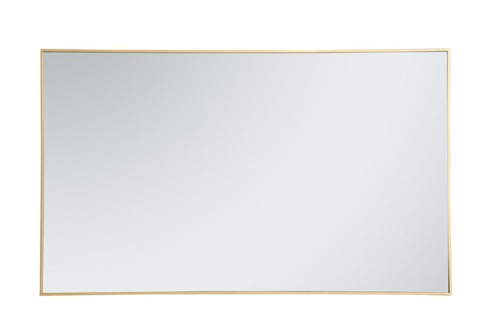 Metal Frame Rectangle Mirror 36 Inch In Brass