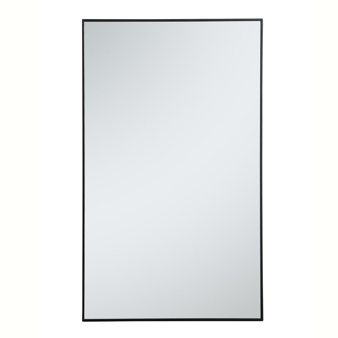 Metal Frame Rectangle Mirror 36 Inch In Black by Elegant Decor