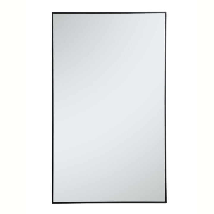 Metal Frame Rectangle Mirror 36 Inch In Black by Elegant Decor