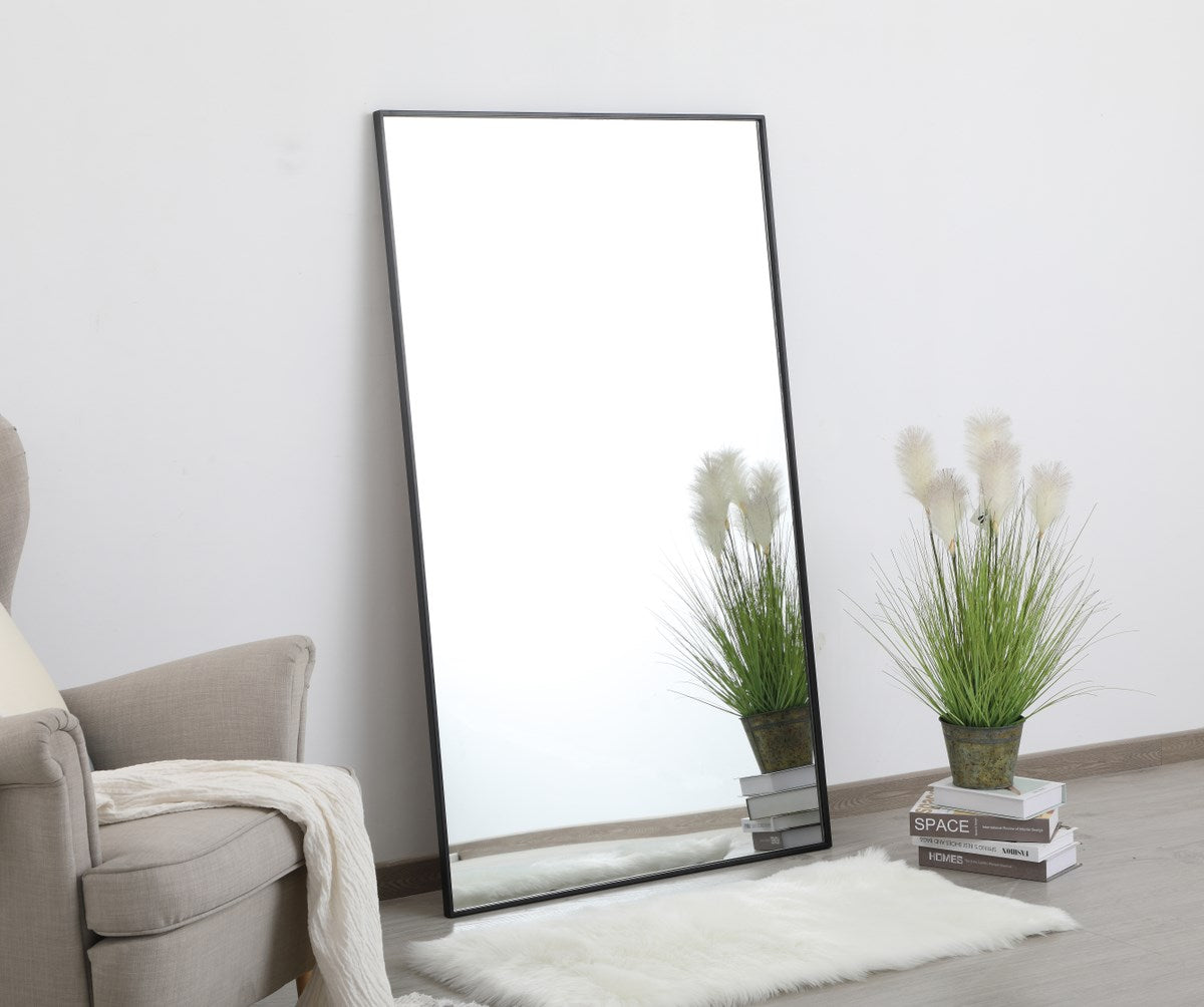 Metal Frame Rectangle Mirror 36 Inch In Black