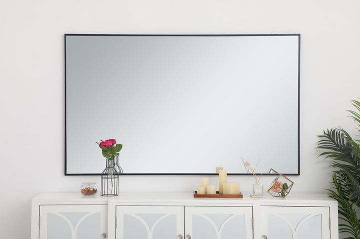 Metal Frame Rectangle Mirror 36 Inch In Black