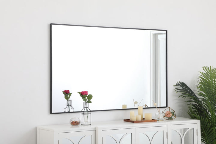 Metal Frame Rectangle Mirror 36 Inch In Black