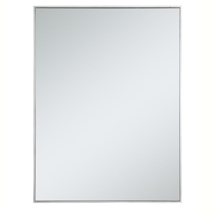 Metal Frame Rectangle Mirror 36 Inch In Silver by Elegant Decor