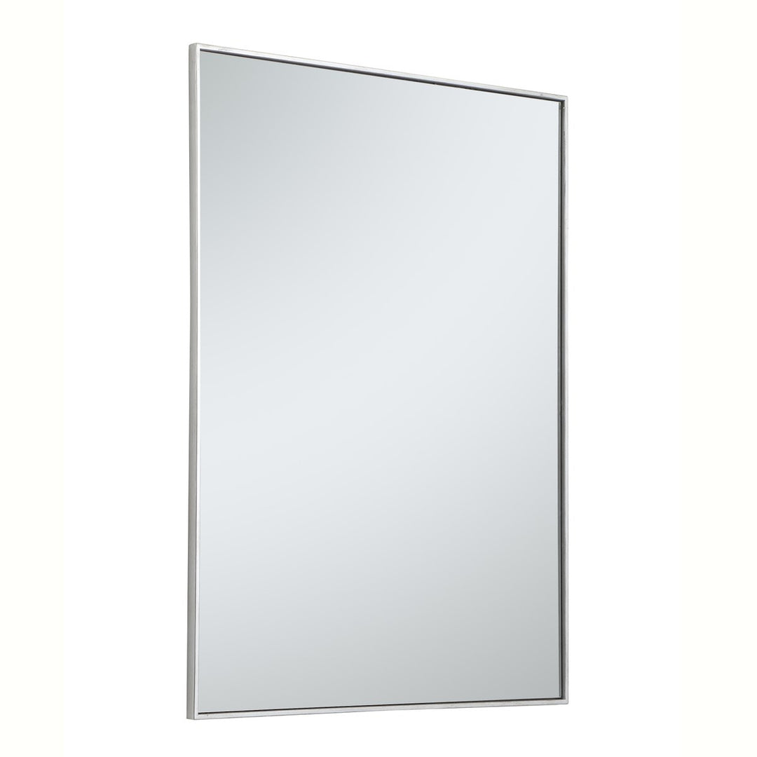 Metal Frame Rectangle Mirror 36 Inch In Silver