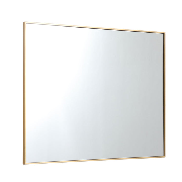 Metal Frame Rectangle Mirror 36 Inch In Brass