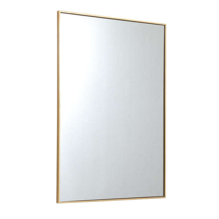 Metal Frame Rectangle Mirror 36 Inch In Brass