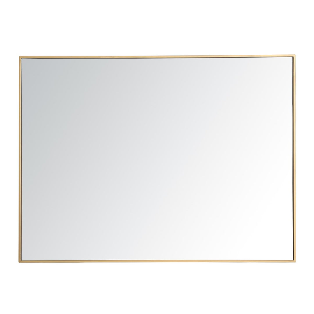 Metal Frame Rectangle Mirror 36 Inch In Brass