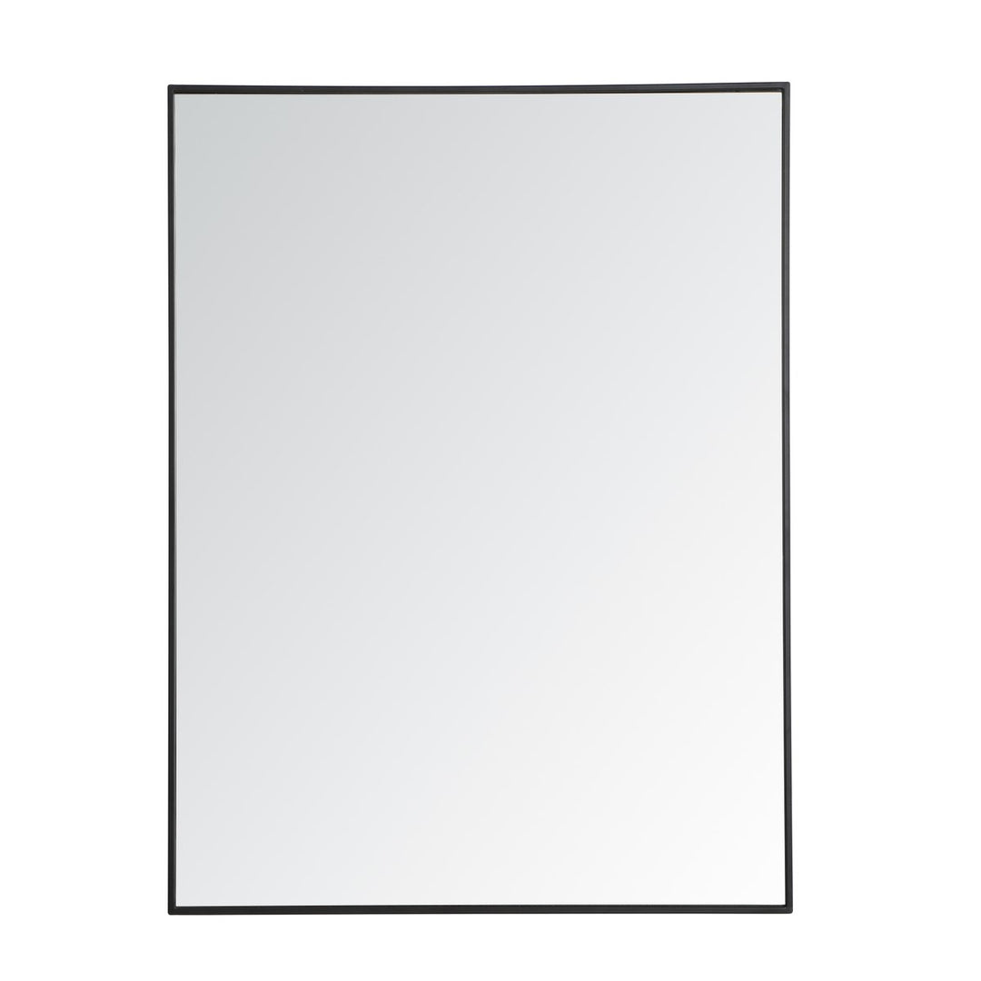 Metal Frame Rectangle Mirror 36 Inch In Black by Elegant Decor