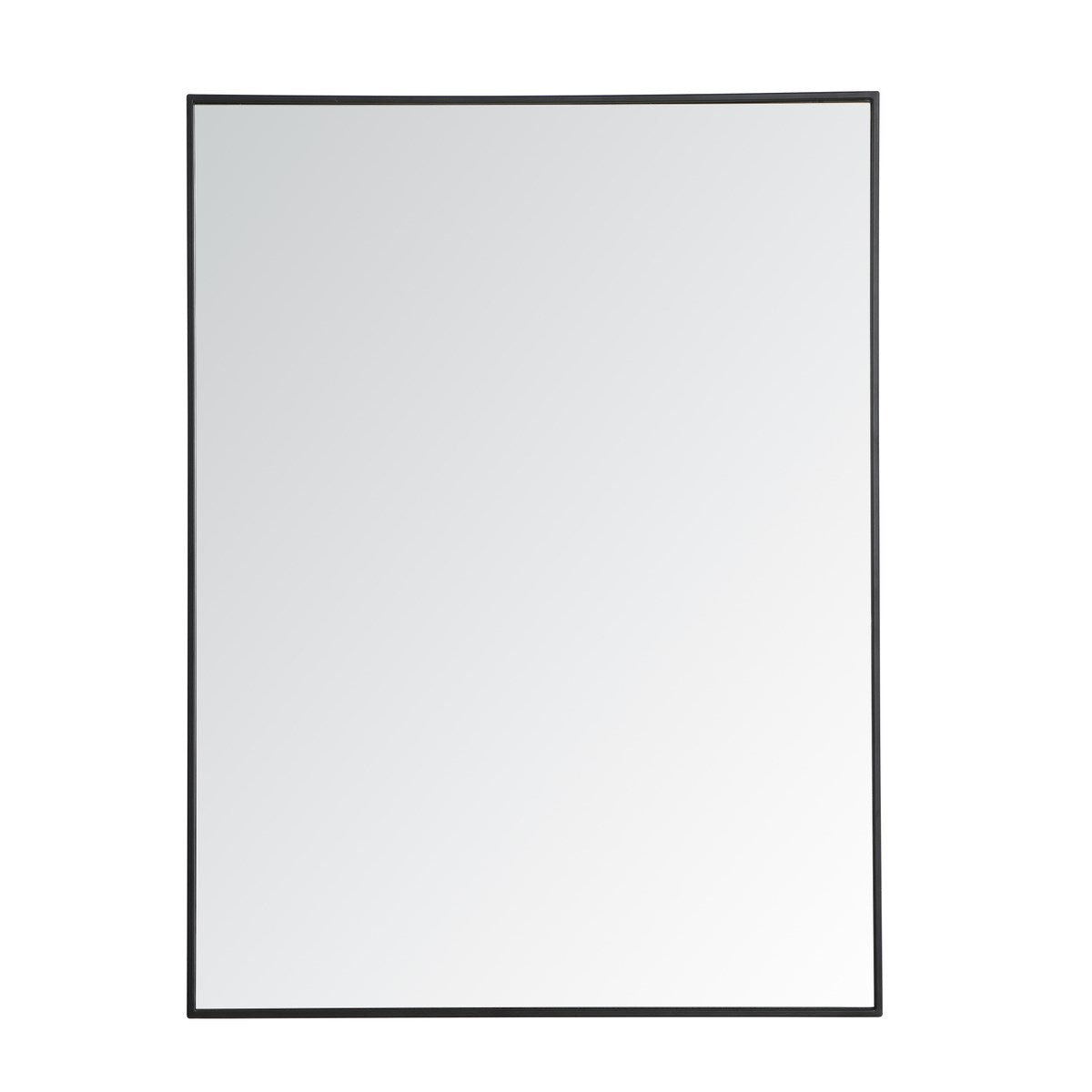 Metal Frame Rectangle Mirror 36 Inch In Black by Elegant Decor