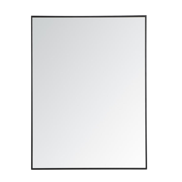 Metal Frame Rectangle Mirror 36 Inch In Black by Elegant Decor