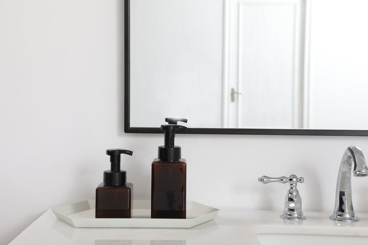 Metal Frame Rectangle Mirror 36 Inch In Black