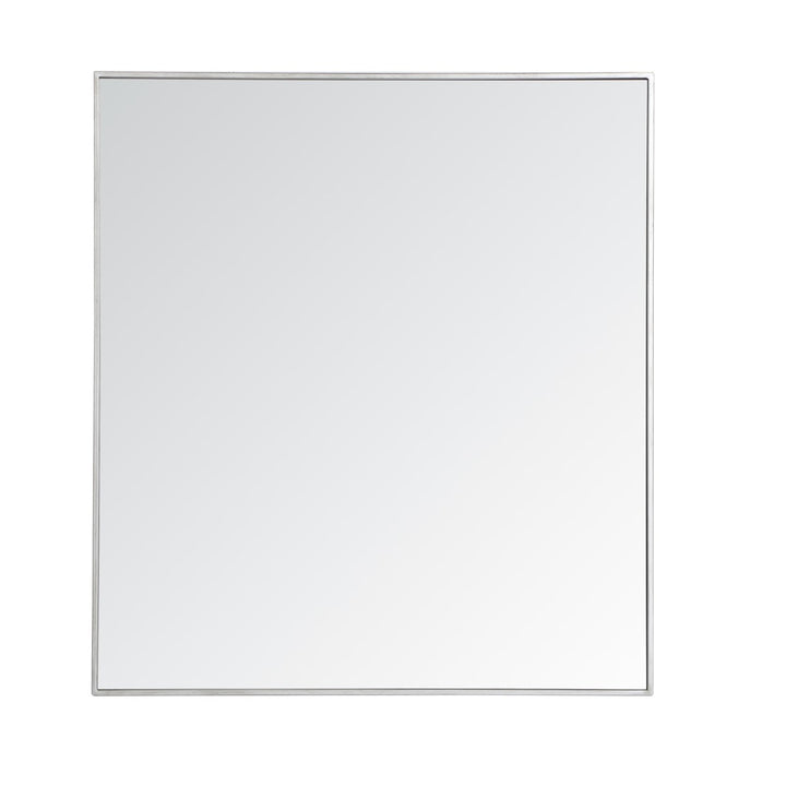 Metal Frame Rectangle Mirror 36 Inch In Silver by Elegant Decor